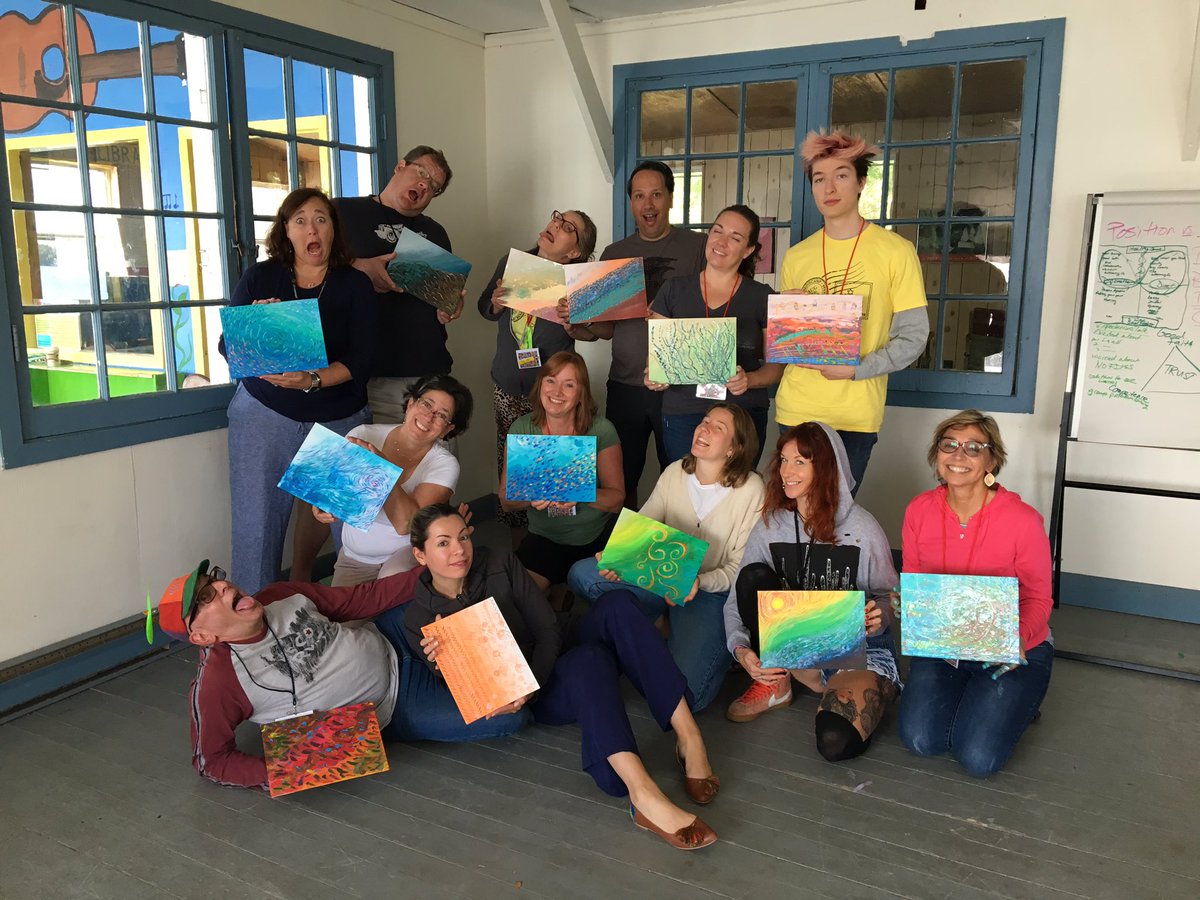 It was an amazing morning of swirl painting at <a href="/MindcampX/">MindcampX</a>. #ymm #yyc #okotoks