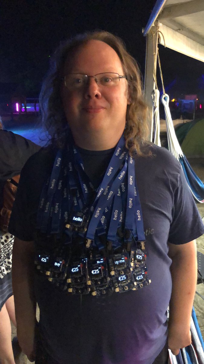 Badge.Team (@badgeteamnl) on Twitter photo <a href="/gavanfantom/">Gavan Fantom</a> is wearing his badges proudly! Find him and get a “hello” badge. #CCCamp19 #badgelife <a href="/gavanfantom/">Gavan Fantom</a> is wearing his badges proudly! Find him and get a “hello” badge. #CCCamp19 #badgelife