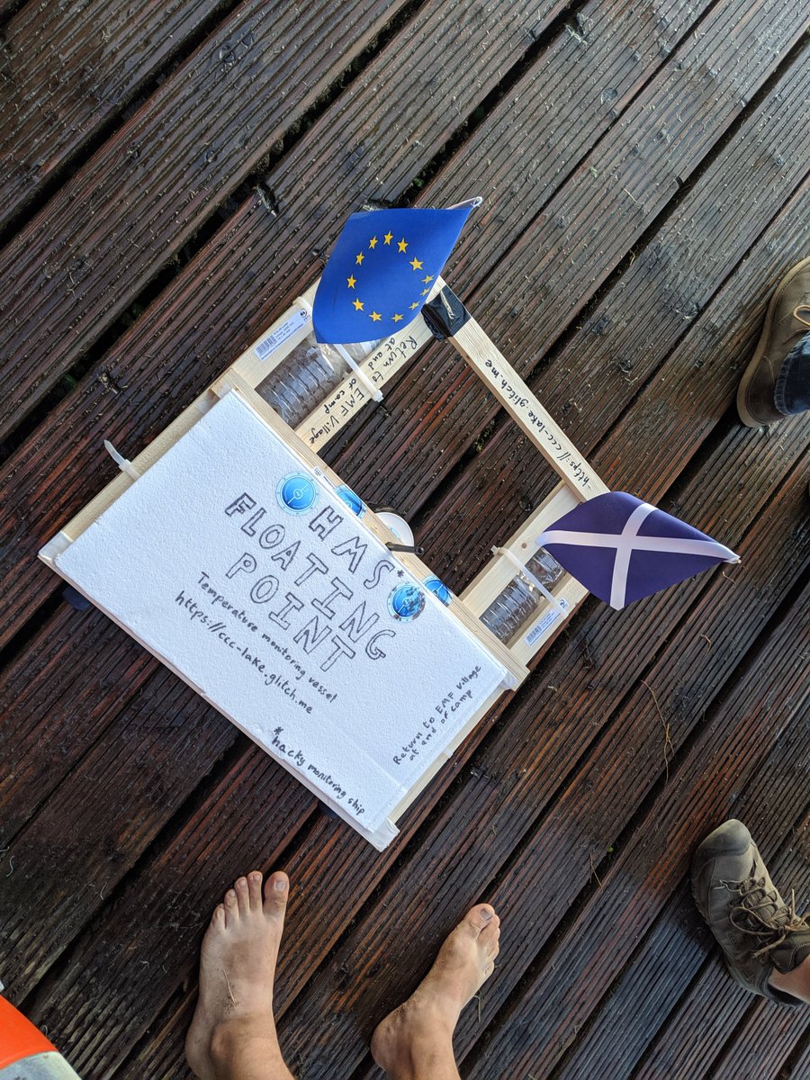 jonty's tweet photo. Today we launched the HMS Floating Point at @ccc camp, allowing attendees to make informed lake swimming decisions.

https://t.co/ntJUikjiGd https://t.co/P8WktnXPM5