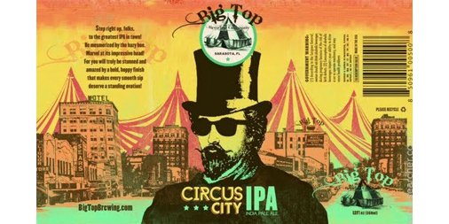 pbnt_srq's tweet photo. Big Top, Small Price! Circus City IPA, 12oz draft $2.50.
#circuscity
#IPA
#bigtop https://t.co/fONyH4TYCc