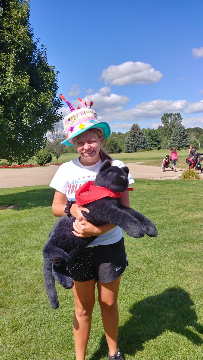OreoThePanther's tweet photo. HAPPY BIRTHDAY BELLA!!! #BirthdayHatNeverDies #CasualFriday #practice #caaaaaake #thanksabbie https://t.co/5LpqRZzEWz
