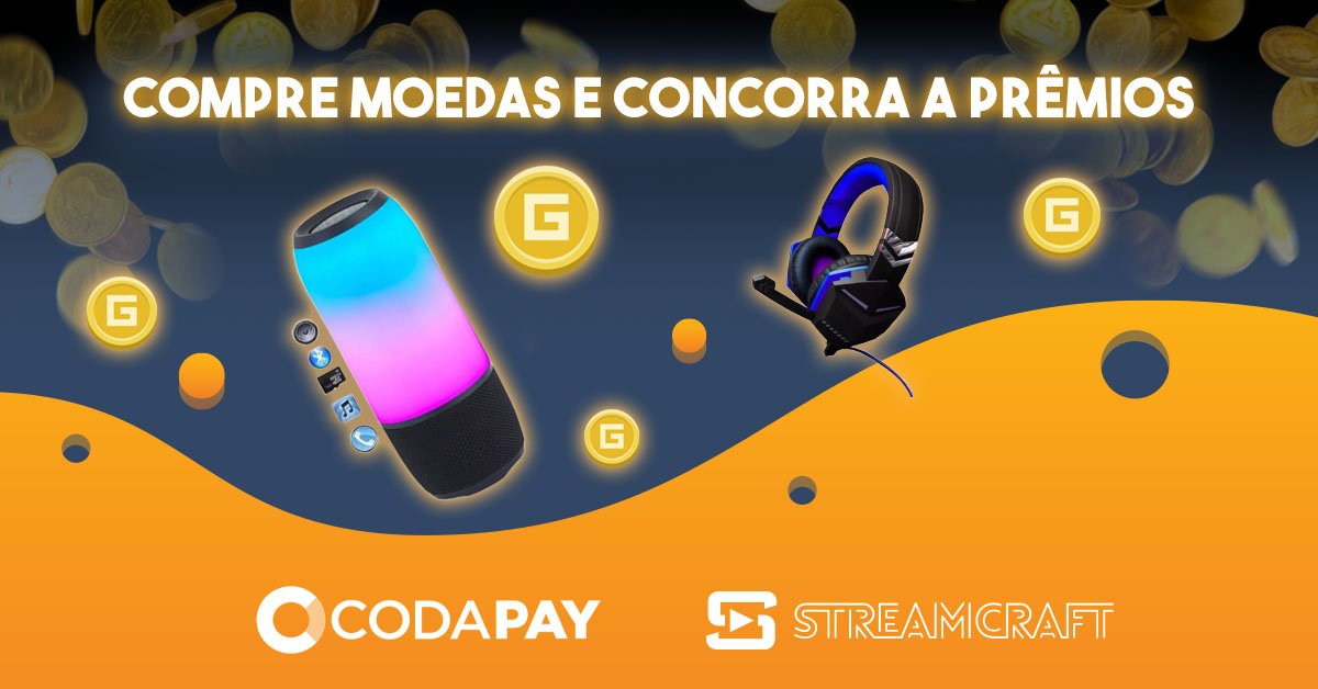 StreamCraftBR's tweet photo. Compre moedas StreamCraft com CodaPay entre 23 de agosto e 1º de setembro e concorra a prêmios irados!
https://t.co/E5JnwSEHpI
.
#StreamCraft #StreamCraftBR #CodaPay #Boleto #Promoção #Speaker #Bluetooth #Headset #Gamer #JBL #Knup #Feir https://t.co/jfaRTQBTq6