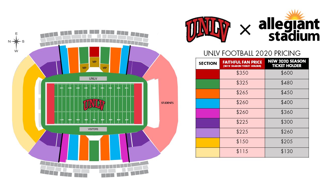 Tyler Bischoff on Twitter "UNLV has announced season ticket prices for the 2020 season at