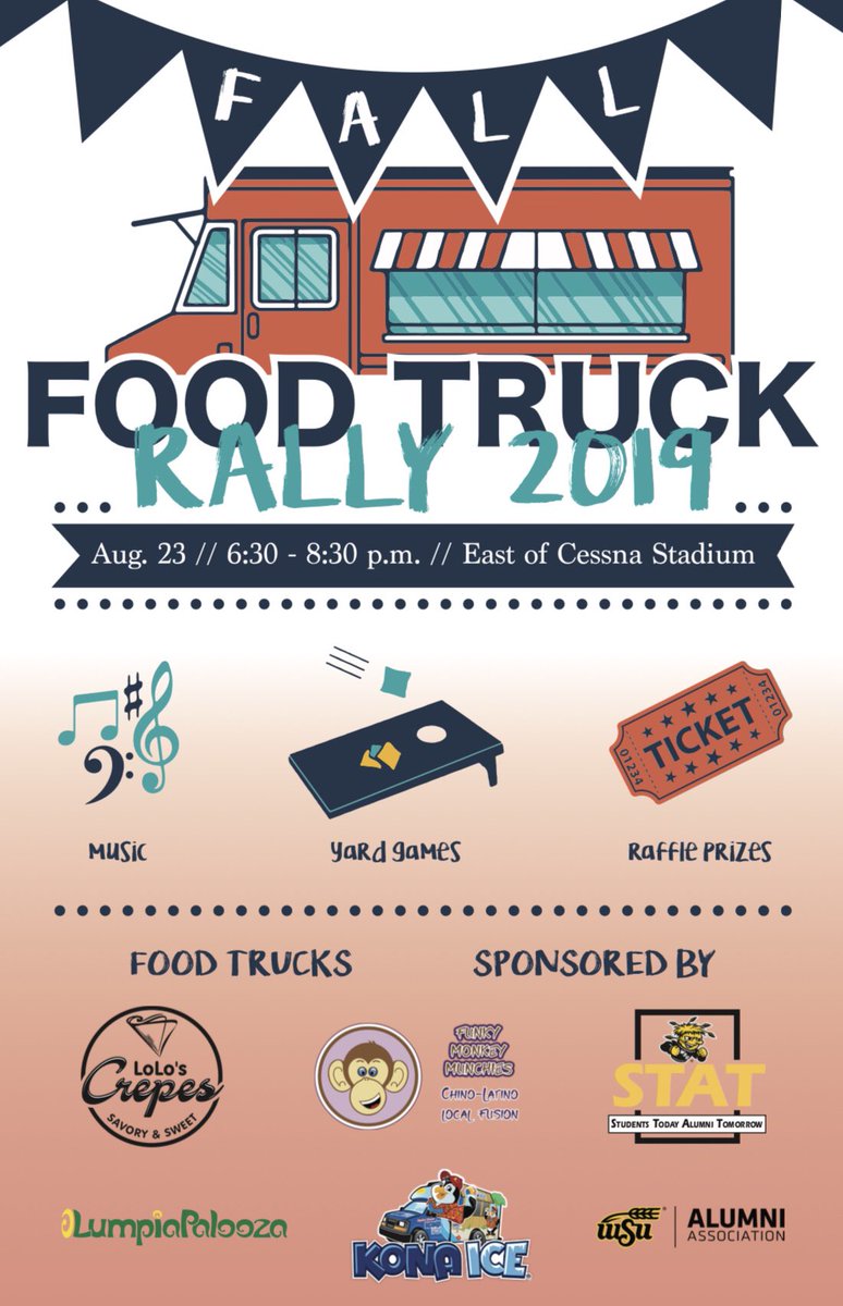 ShockerSTAT's tweet photo. Who is going to take home the championship?? We’re not sure! Good luck Shockers, we’ll see you afterward for the Fall Food Truck Rally!! https://t.co/6oIi1Ildec