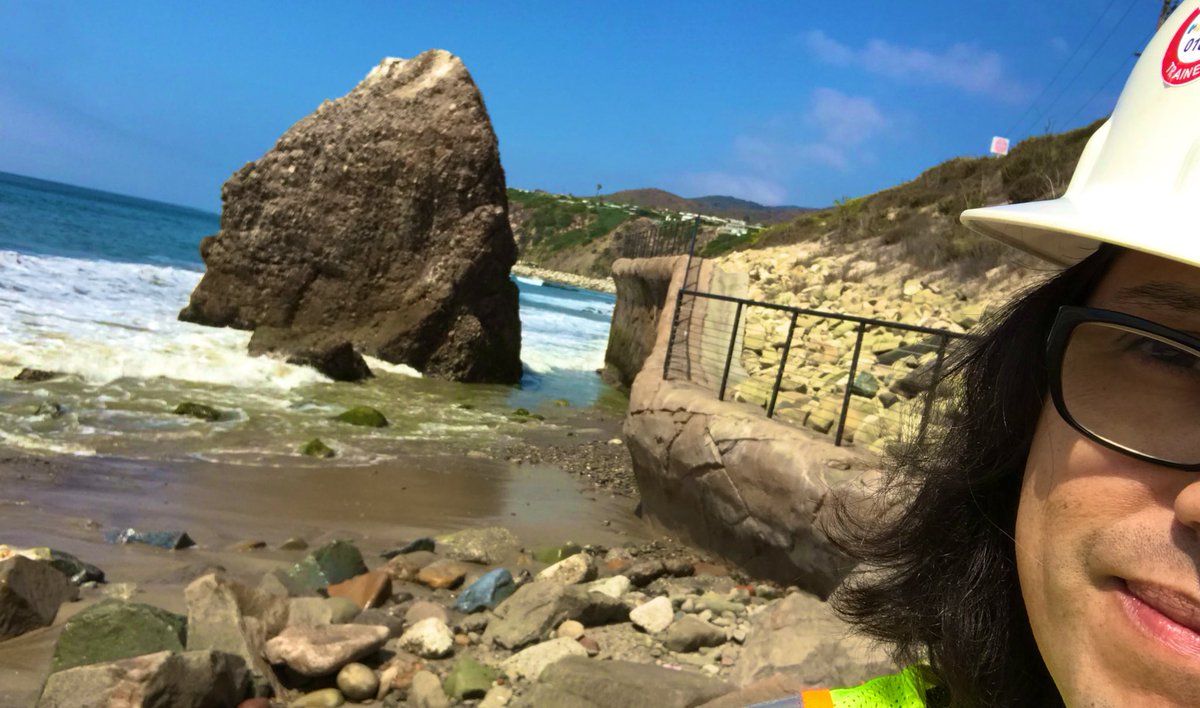 SenaGregory's tweet photo. A walk at the beach....Not just a walk in the park!  Life at PW! 

Site walks and sight seeing with a new geologist on staff. https://t.co/BLgWTbtV95