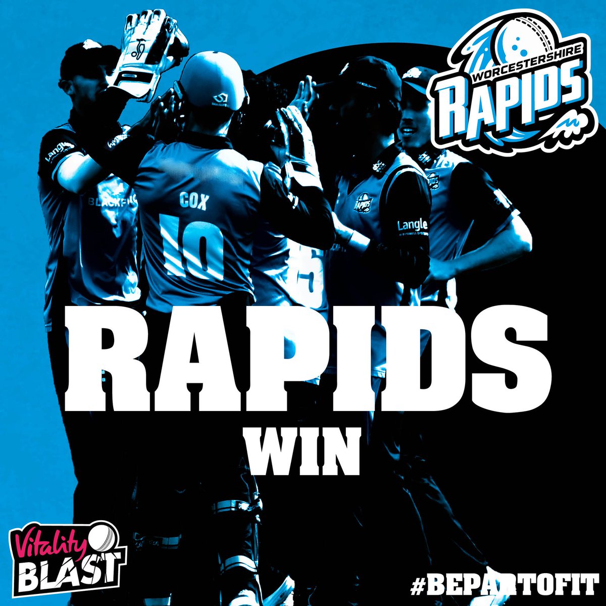 WorcsCCC's tweet image. RAPIDS WIN BY 9 WICKETS

#RAPIDS