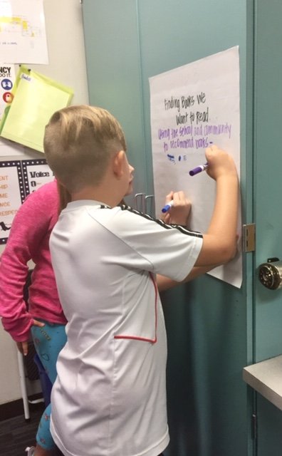 ChristaGoodell's tweet photo. Working together to plan &amp; create a culture of reading in our classroom! 📚📖 #goodell4thgrade #loveclp https://t.co/7mYWCrZMAD