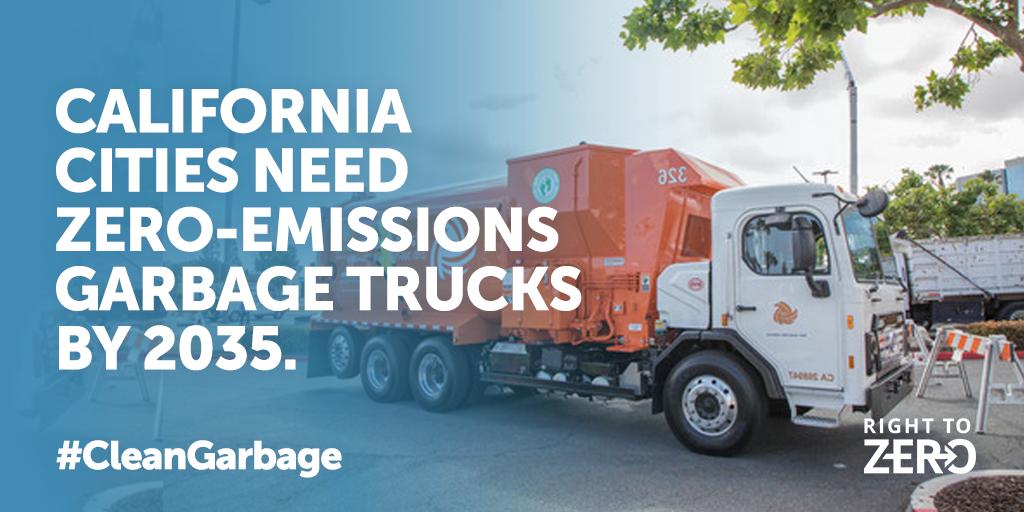 RightToZeroCA's tweet photo. We're over gassy trash, it's time for #CleanGarbage. #ElectrifyEverything https://t.co/xncV9HQZ2a