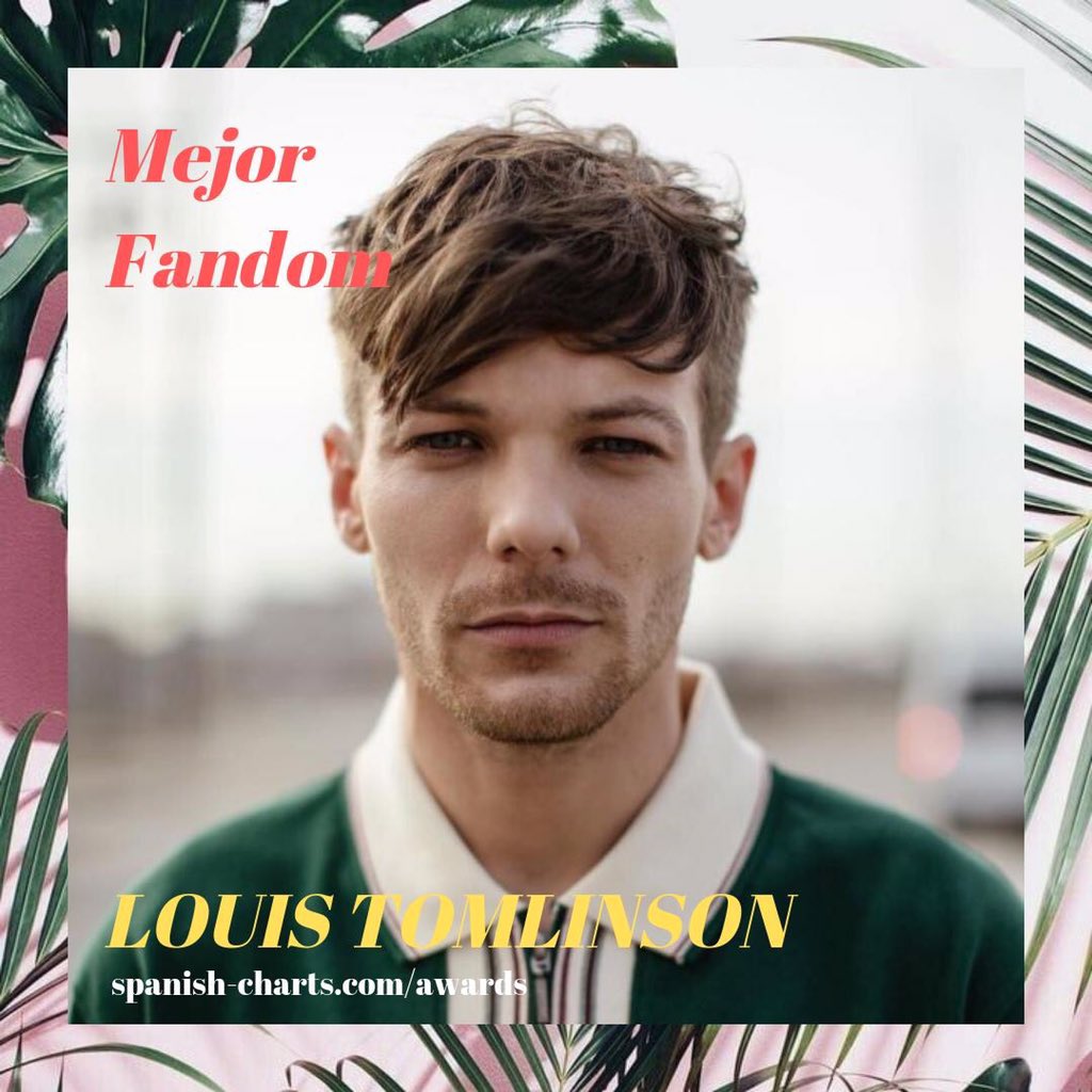 LouisT91Spain's tweet photo. Louis ha ganado los premios “Mejor Fandom”, “Artista del Año” y “Diamante de Oro” de #SCAs2019 de @Spanish_Charts!! 🎉🎉

Muchas felicidades @Louis_Tomlinson!! Como siempre estamos muy orgullosos de él!! 🤩🎉 https://t.co/iR1kuL4KOh