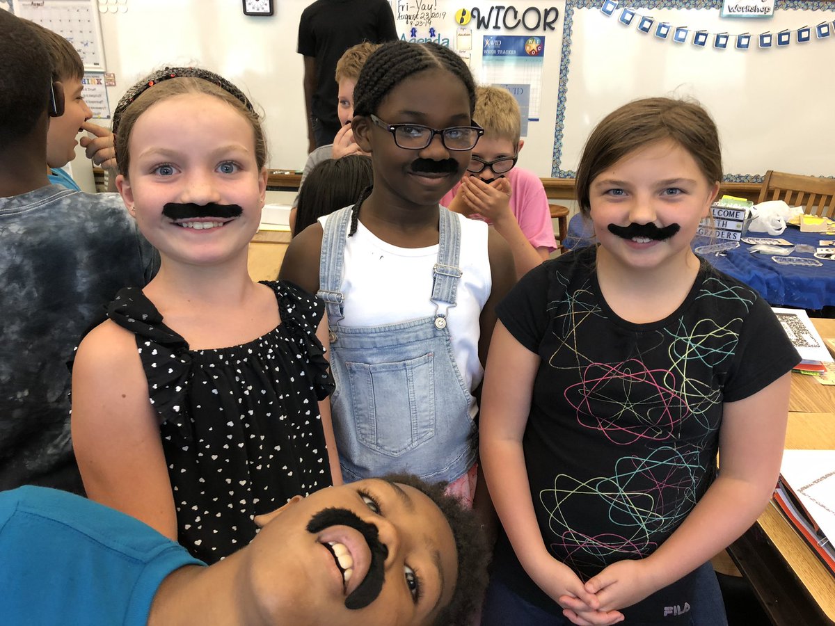 MsHouse22's tweet photo. We “mustache” you to have a growth mindset!  #fifthgrade #Avid #challenges https://t.co/cf8qc59Suu