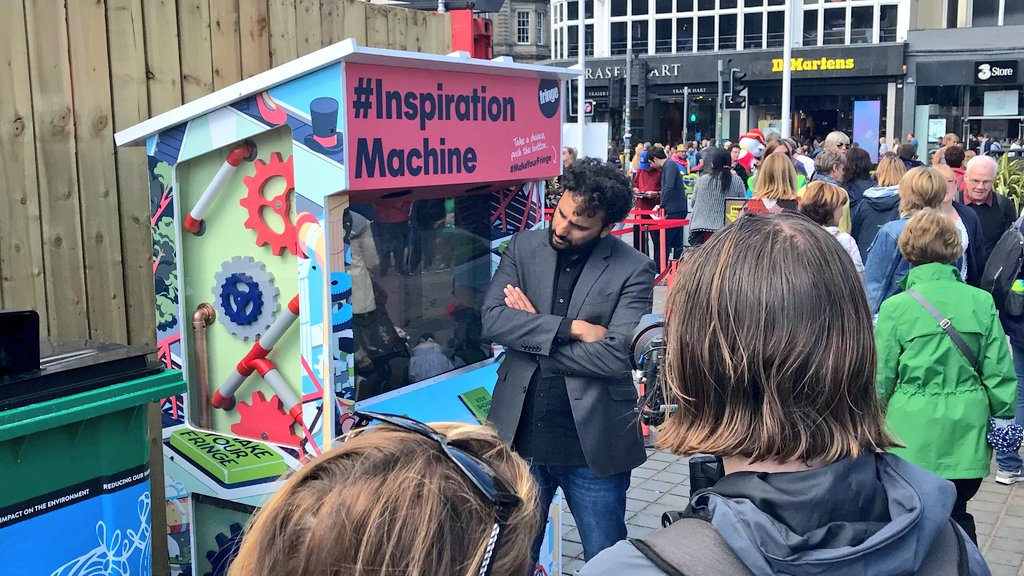 edfringe's tweet photo. Take a sneak peek at @BBCTwo tonight at 23:05 and you might catch a glimpse of our new #InspirationMachine π€ π²πΊ
#MakeYourFringe #edfringe
https://t.co/notNXjGtrP https://t.co/MPwOQMuvZ7