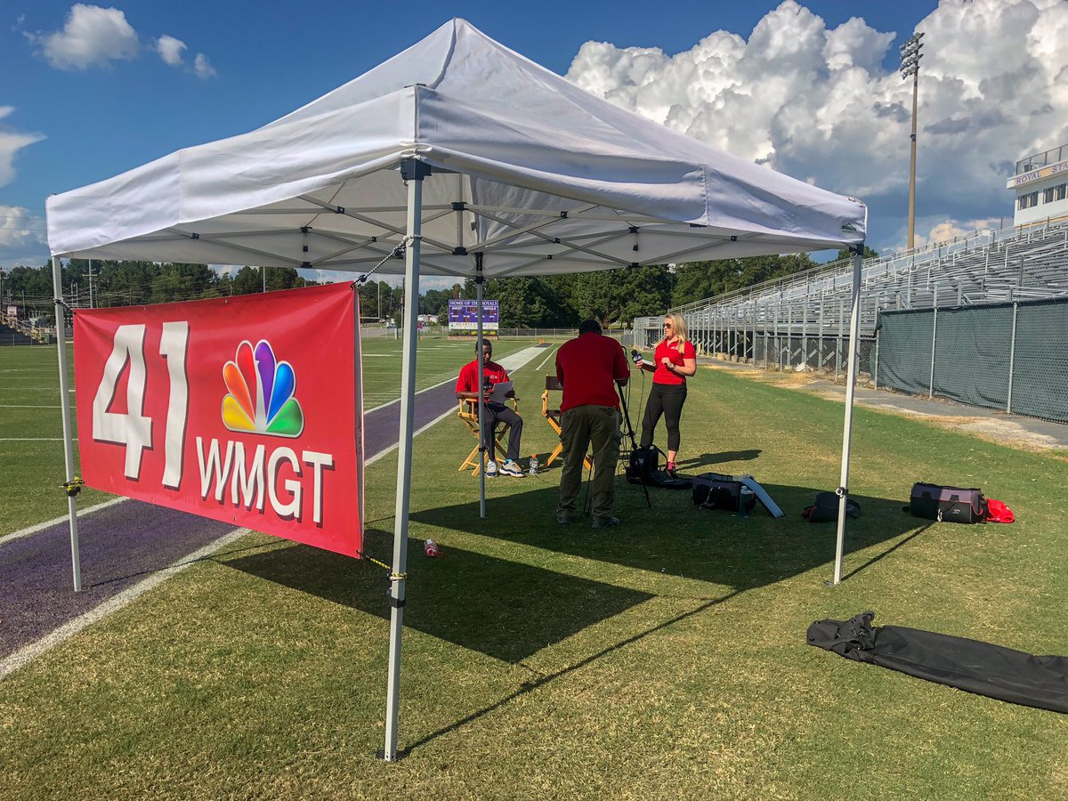 41NBC's tweet photo. .@Tezz41NBCSports and @wxcecil  are live in Cochran for our #TheEndZone🏈 Game of the Week!

#BleckleyCounty #Hawkinsville https://t.co/u10yLCAY2u