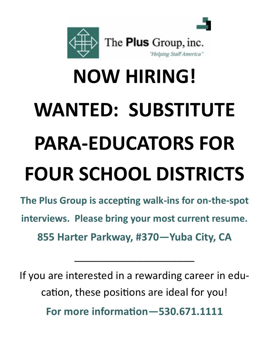 We are hiring! #jobs #jobsearch #educators