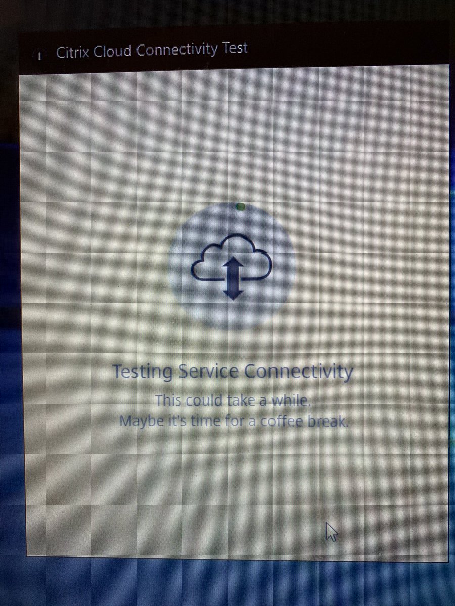 jensheerin's tweet image. Nice of #citrixcloudconnector to give be a coffee break...