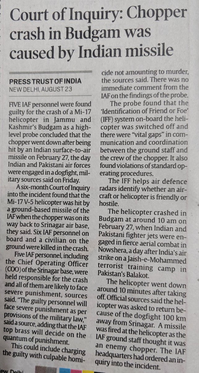 NilendraKumar2's tweet image. #DeliberateSlowDown.6months Delay.See how IAF probes OperationalLapses! #WhoSatOverIt?Think of#TraumanAnguish of families?#ProfessionalReputation of airwarriors killed.#DuesHeldUp.SackAirChiefnDeSecy.@DefenceMinIndia,@SpokespersonMoD,@miljustice_in,@faujireporter,@faujimagazine