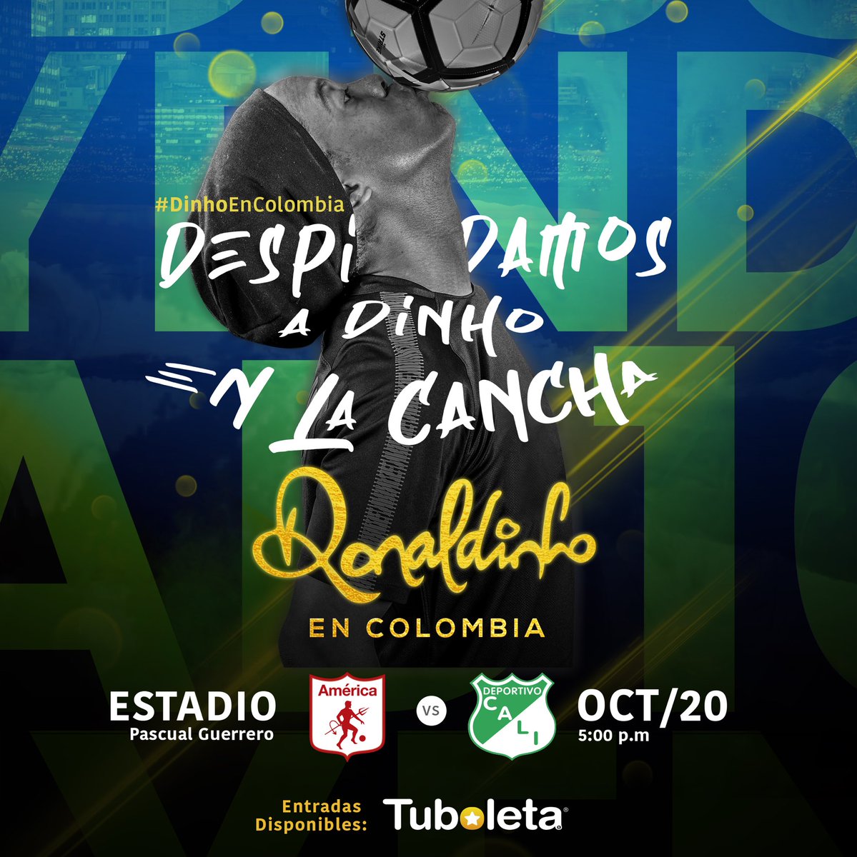 Somos_Noa's tweet image. ¡CONFIRMADO! @10Ronaldinho jugará con los dos grandes de Cali. No pierdas la oportunidad de disfrutar de  la magia de Dinho. Boletas disponibles en @TuBoletaNews bit.ly/2YO8zAh