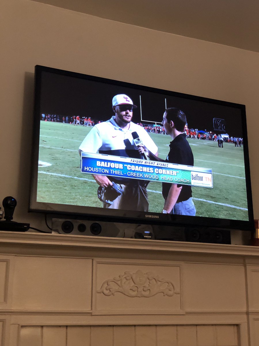 Hey, I know them! So cool watching my former students and colleague play football on TV! <a href="/dhthiel/">Houston Thiel</a> <a href="/creekwoodhs/">Creek Wood HS</a>