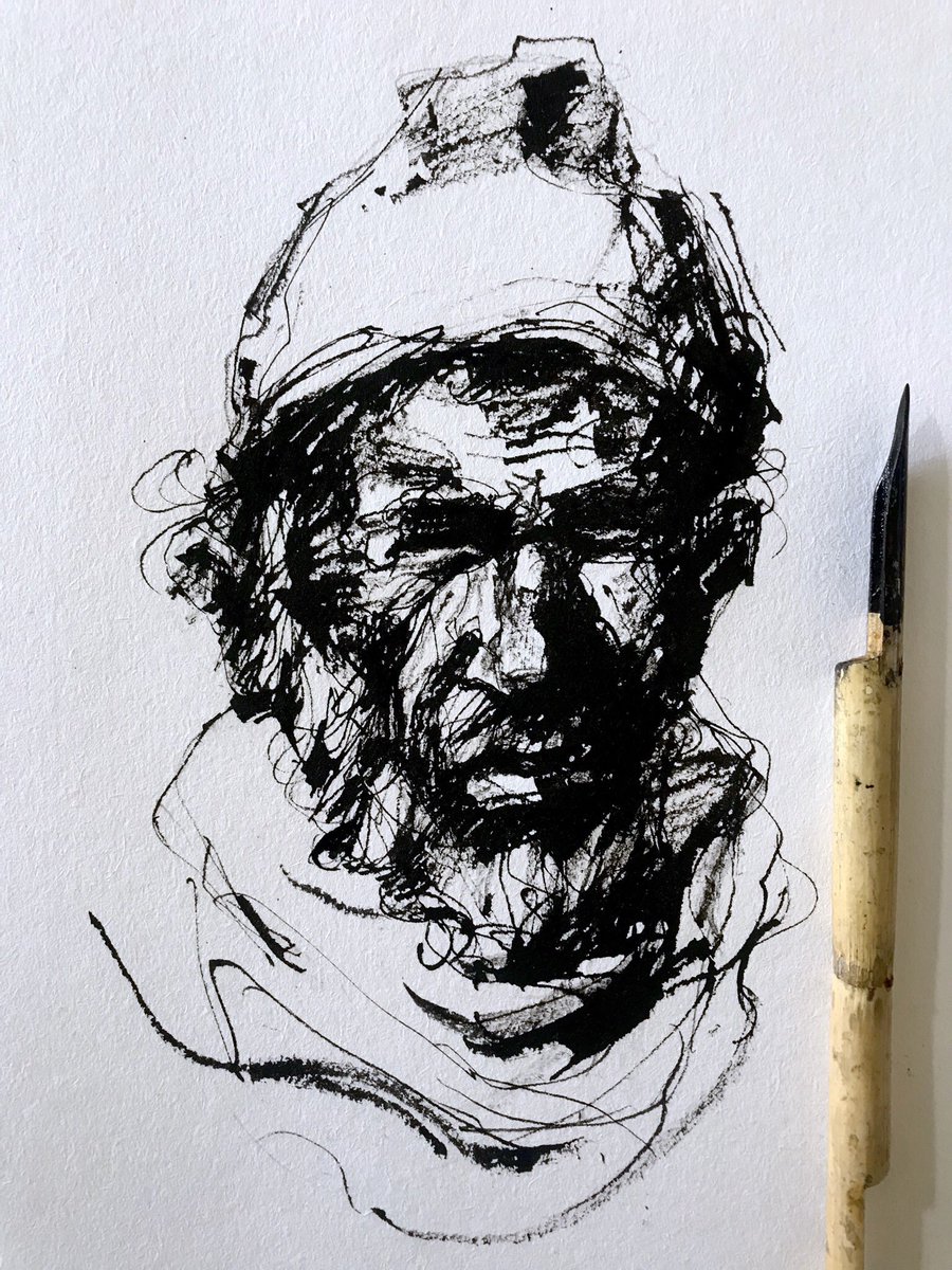 widemediaguy's tweet photo. Ink sketch with bamboo reed
#drawing #practicing #sketch #sketching #rapidsketch #draw #portrait #illustration #keepsketching #inksketch #bambooreed #inkdrawing #bamboo #artist #puneartist #giftaportrait #wmg #widemediaguy #idesignexperiences #stylizedillustration #noodlersink https://t.co/5eE1dqUeAx