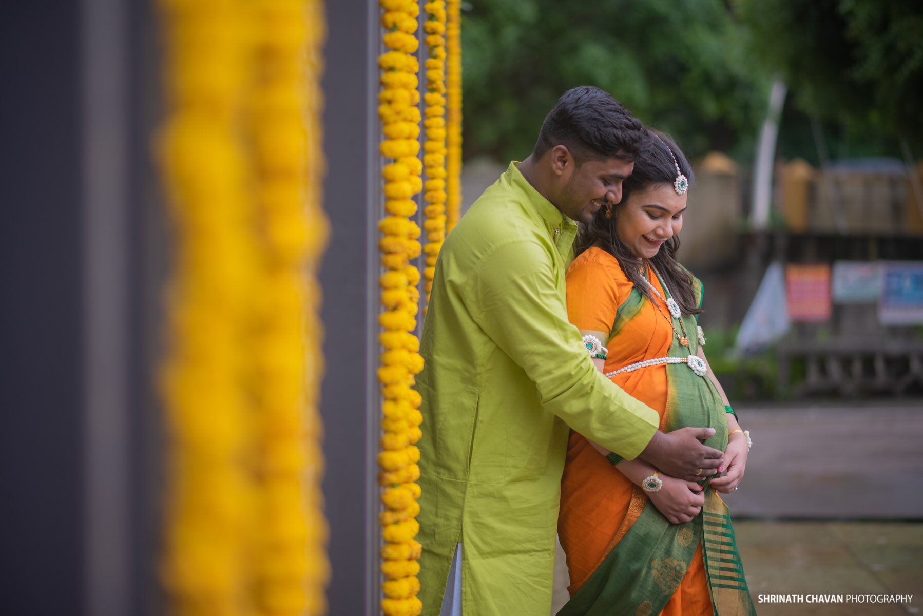 Seemantham | Maternity photography poses couple, Baby shower photography,  Maternity photography poses pregnancy pics