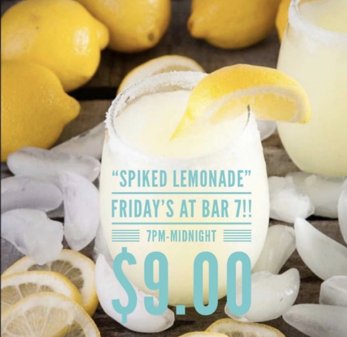 7BarGrill's tweet photo. SPIKED LEMONADE AT #BAR7 https://t.co/3rpLZmOAj0