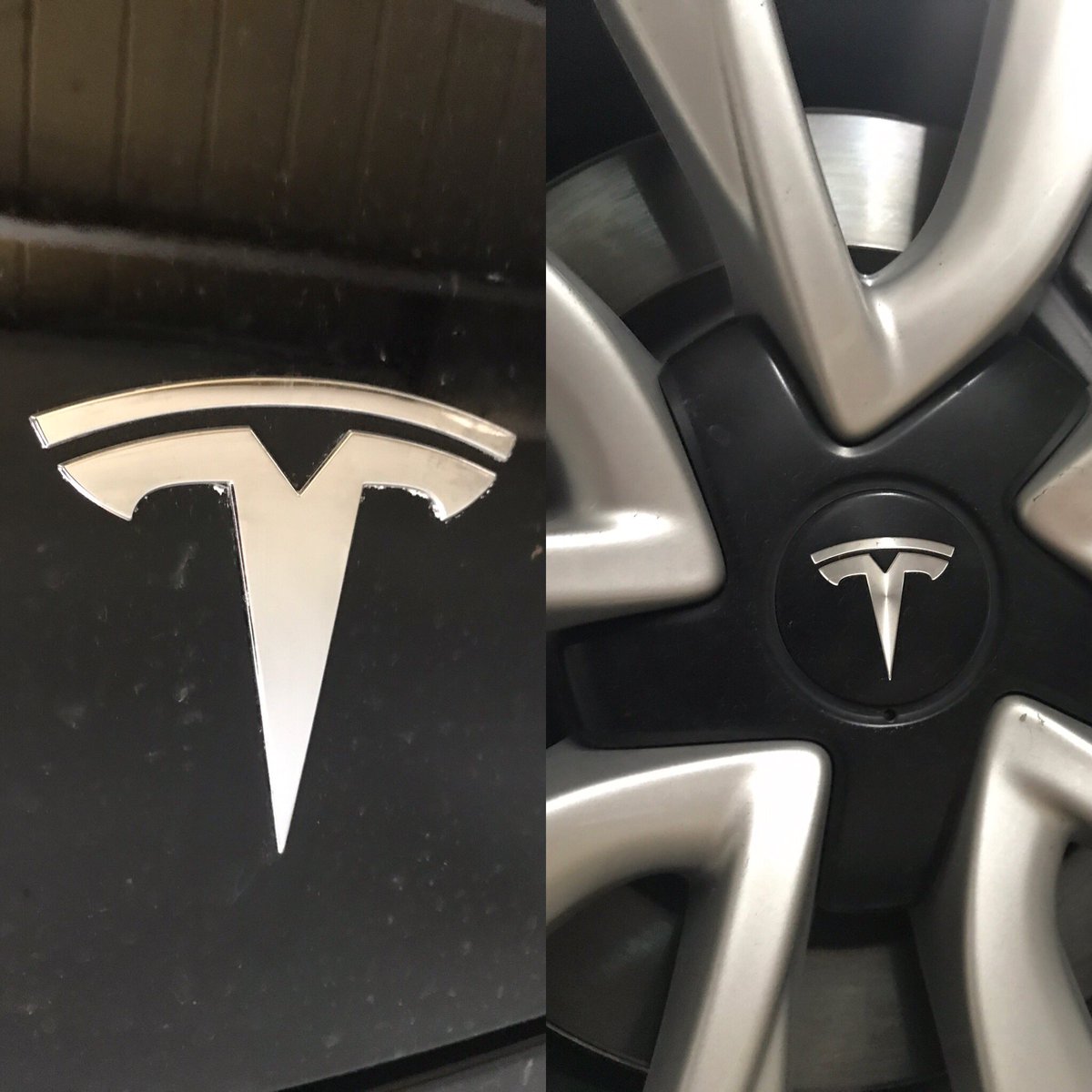 thriveeachday's tweet photo. Comment I heard today... โThatโs a Tesla? You own a Tesla?!?โ Just curious, what else could it be? I think the giant โTโsโ give it away. Or is it just me? (Please excuse the dirt #blackcarproblems) @Tesla #ilovemycar https://t.co/EBvlyNqrVz