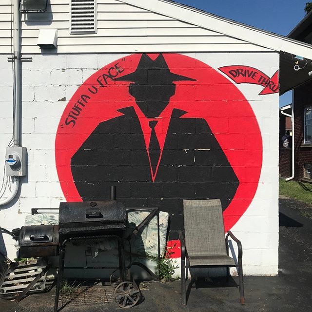 Signsofcanton's tweet photo. Stuffa U Face 
Drive Thru 
the back of Demetro's Original Italian Beef on Cleveland Avenue

#signs #signsofcanton #thebackofthebuilding #cantonohio #italianbeef https://t.co/pRBeU1MYkD