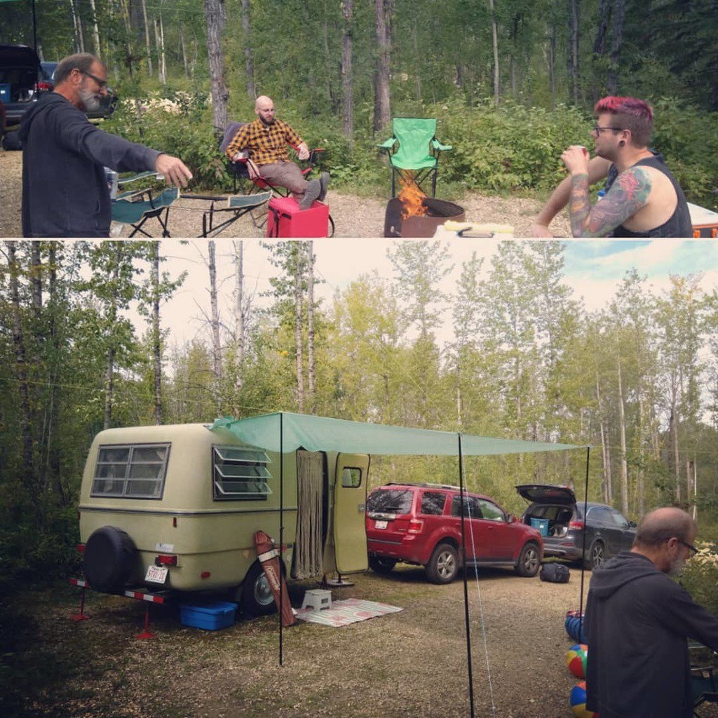 Annual boys' trip, now with more trailer.

#trilliumtrailer #vintagetrailer #vintagetrailers #fiberglasstrailer #camper #traveltrailer #boler #bolerlife #trilliumlife #trillium #caravan #vintagecamper #trillium1300 #fiberglassrv #fiberglasscamper #glamping #travelalberta #ex…