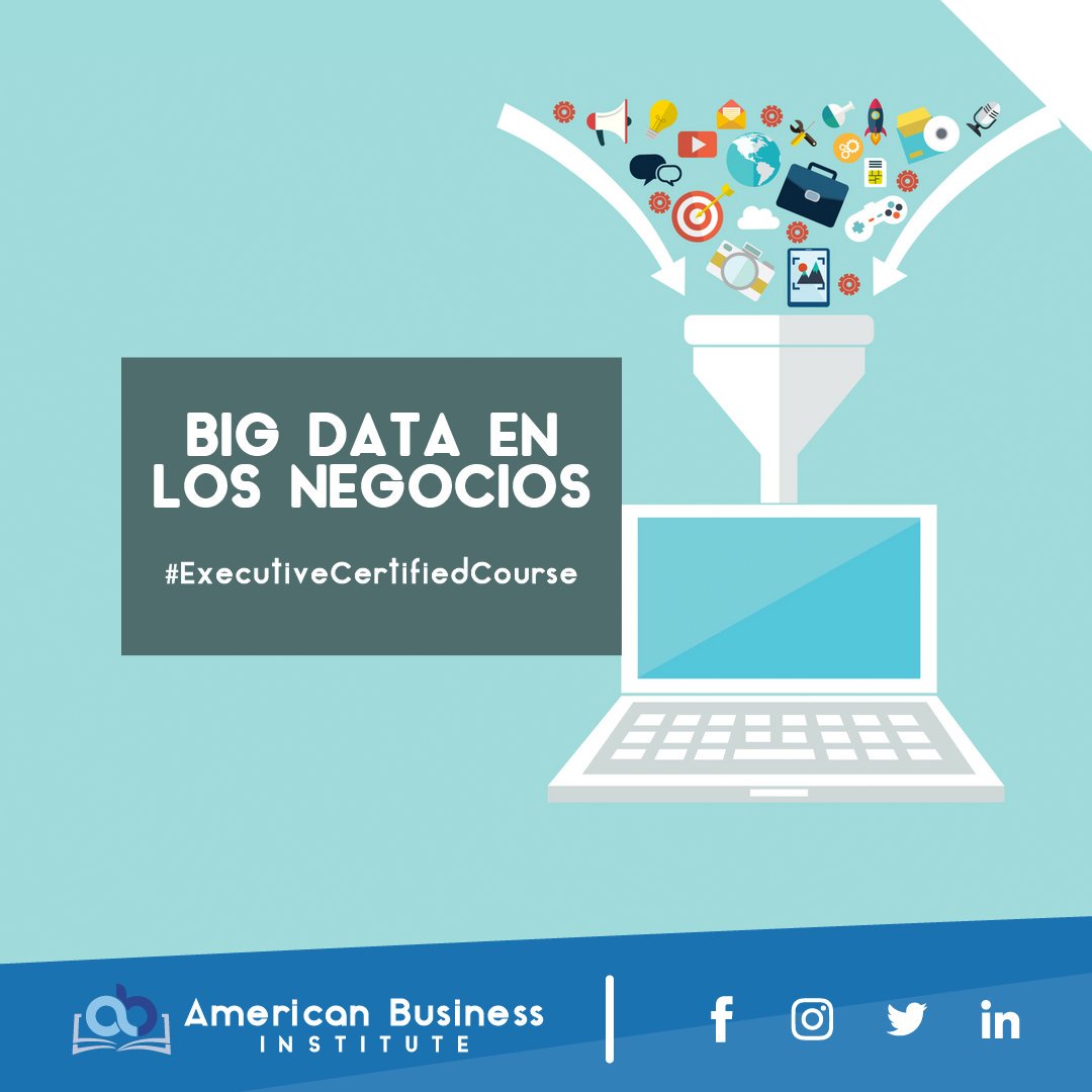 abacademy's tweet photo. Big Data en los negocios una excelente opción para el análisis de datos, conoce más sobre nuestro curso haciendo click aquí → https://t.co/rIAPIV3H7R #Miami #EstudiosOnline #Negocios #AnálisisDeDatos https://t.co/jfZkGQKOAc