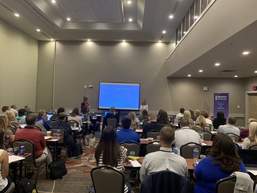 MMarshallAdvKY's tweet photo. It was so exciting to meet with all the leaders from the three cohorts in the #Access2Algebra program. I can’t wait to work with all these amazing educators this school year. @AdvanceKentucky https://t.co/8p87tjHGry