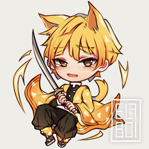 Theo🗡️@DOKOMIさんがTwitterに投稿した我妻善逸(鬼滅の刃)のイラスト。