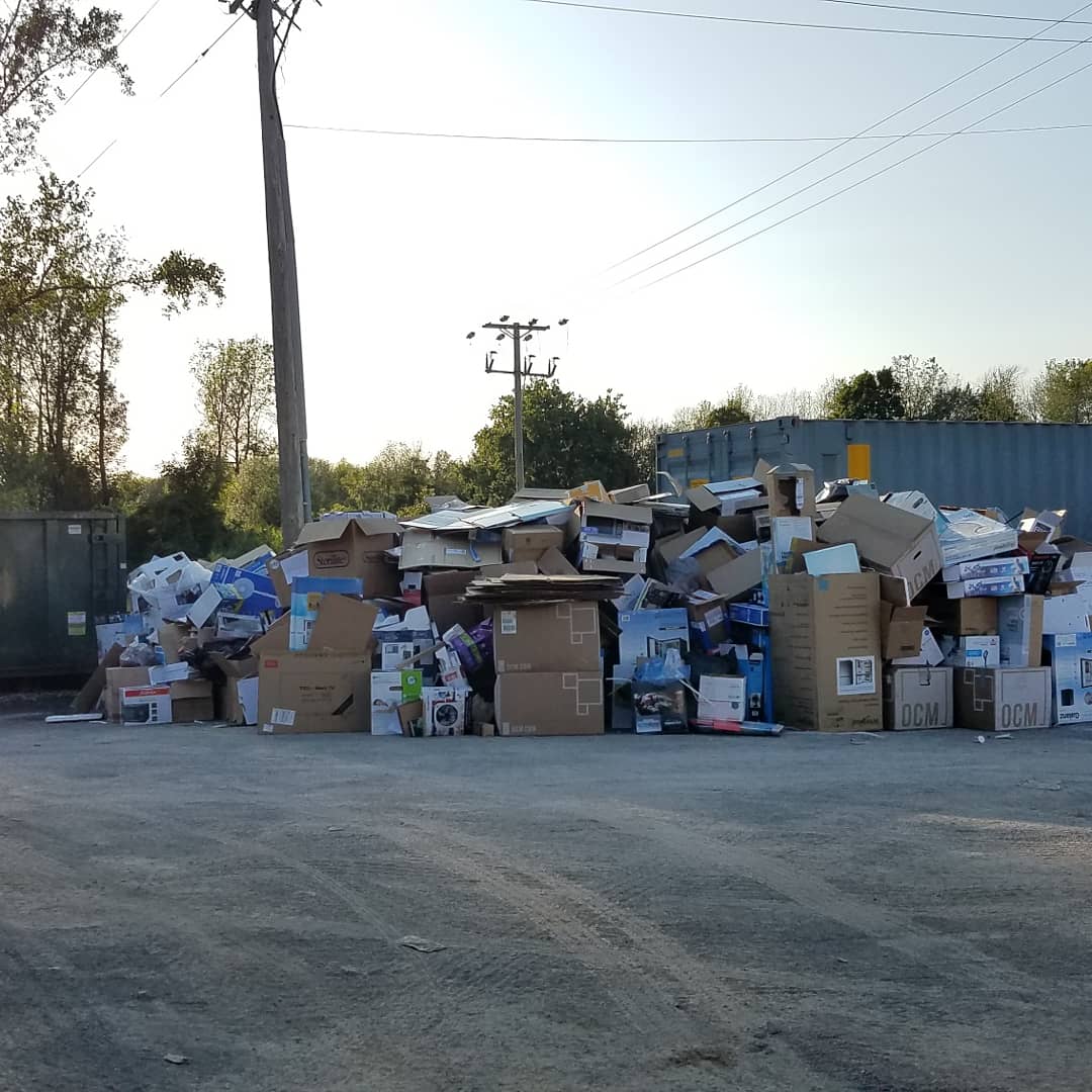 The College at Brockport recycles. This is some of the recycling that two days of move in accumulates. We take this and make sure that it is recycled properly.