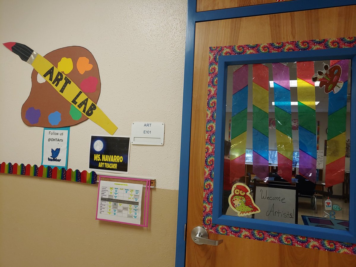 OHTArts's tweet photo. I'm so excited to present the OHT TAB art lab! Students will have the ability to choose what they use to create their art work while using higher order thinking! #TABteacher #teachingartisticbehaviors #elementaryartclass @NISD_FineArts @NISDOHT https://t.co/5IQAMRhmBO