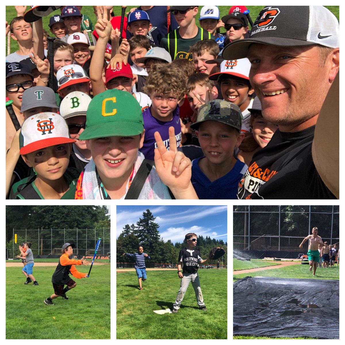 LCOttsBB's tweet image. What an awesome end to our final day of Summer Youth Camps.  We had a blast with over 100 kids this summer and can’t wait to do it again next year. Keep Believin’ Fellas! #BatBalanceRaces #2Base #SlipNSlide