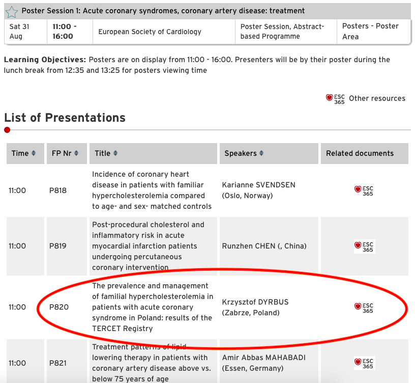 maciejbanach's tweet photo. See data on next 5 #studies to be presented on Sat. 31st Aug 11am-4pm - 2 on #nanoliposomal anti-PCSK9 #vaccine, on the atherosclerotic burden and #PCSK9, on #FH prevalence in #ACS pts. based on #TERCET, and new ILEP practical approach to #statin #intolerance. #ESC2019 #MeetatESC https://t.co/1q7Y8bYMEy