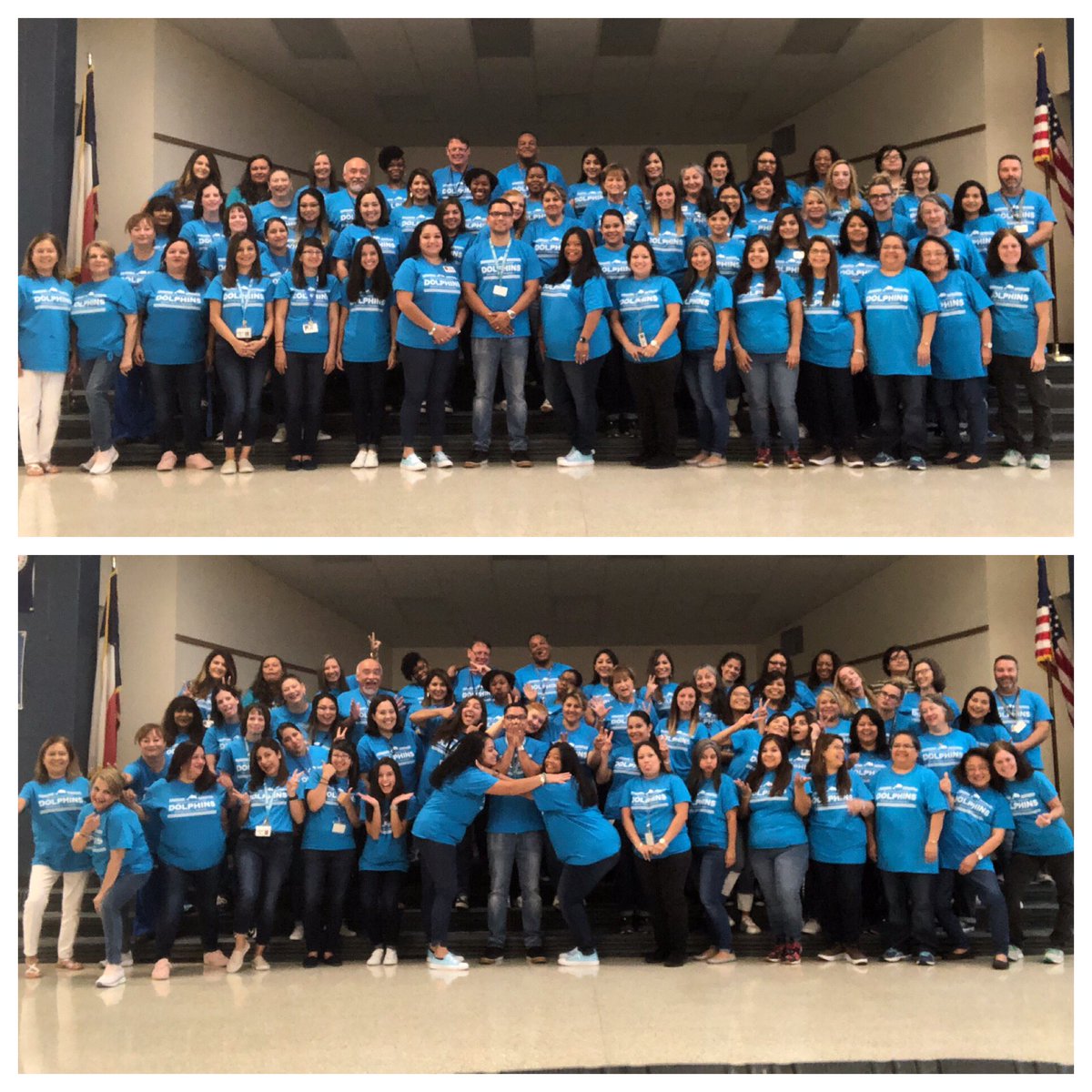 EilandKISD's tweet photo. Some days are: 😁
Other days are: 🤪
When you are a team, everyday is: 💯 
#EilandFanTheFlame #KleinFamily https://t.co/Mr01pnlnB0