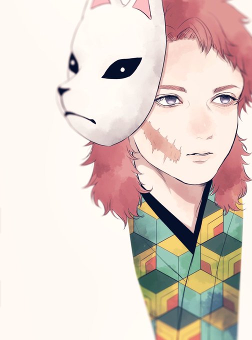 CHANさんがTwitterに投稿した錆兎(鬼滅の刃)のイラスト。