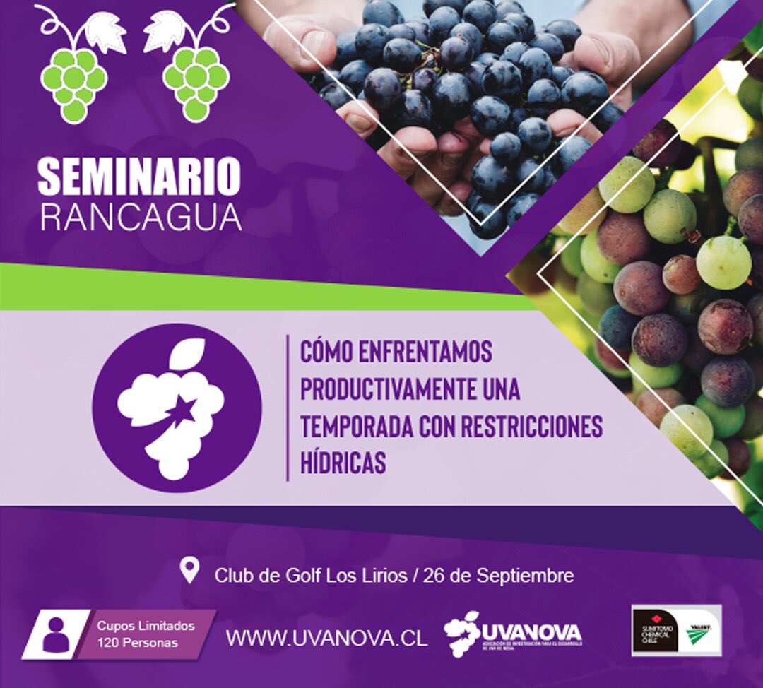UvanovaChile's tweet photo. ¡Te esperamos en nuestros Seminario Uvanova este 25 y 26 de septiembre! 

¡Más info en link! 

https://t.co/IRMBgjkVqv

#aconcagua #rancagua #uvademesa #uvanova #seminario https://t.co/6lkw3zCLzd