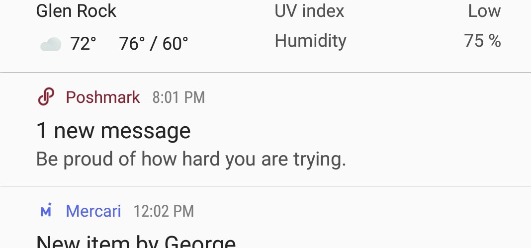 rjrowland17's tweet photo. Wait...when did poshmark's push notifications become my therapist? #poshmark #poshing #poshtherapy https://t.co/Q2N2OXoqIM