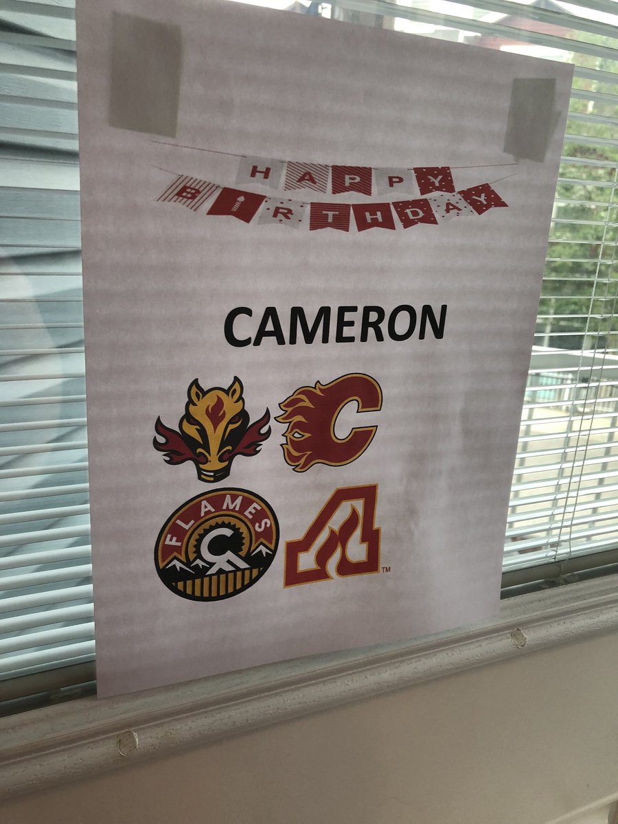 RedMilePodcast's tweet photo. Celebrating host @Cam_Woolridge’s birthday today and just a great day in general!  🔥🎂 CHEERS! | #Flames https://t.co/ZGr6Ob0d1C