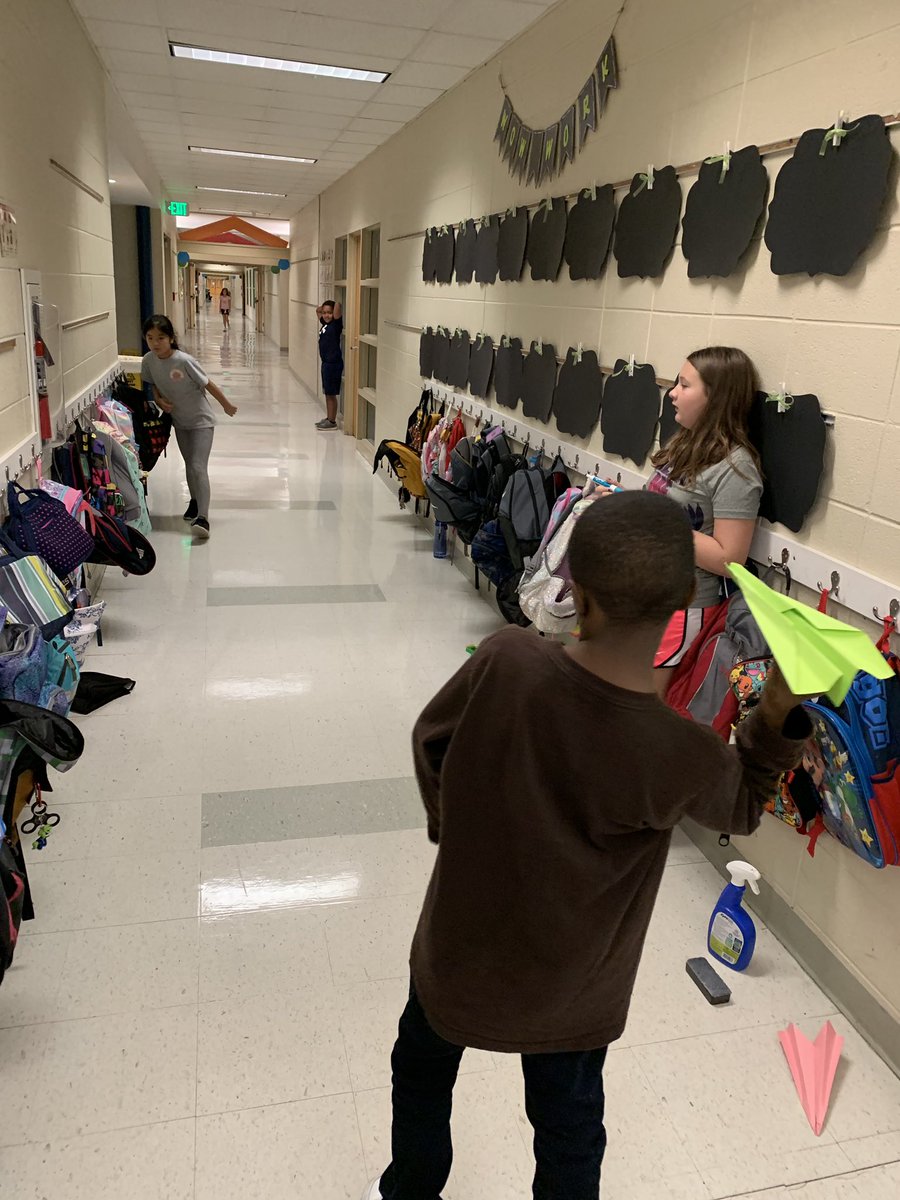 Our paper plane investigations are off to a great start. We have decided on our independent variable (weight, length, or style) and have crafted our designs. Now the fun part! <a href="/TraceElem/">Trace Crossings Elem</a> #teamtrace