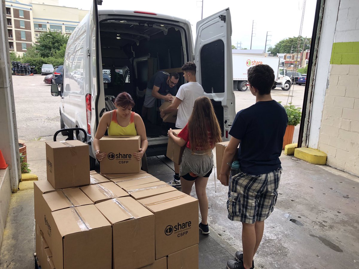 stedmundprep's tweet photo. #SummerOutreach Day 4: the last full day of service! We headed to Face to Face Germantown to help with lunch service and worked with @sharefoodphilly to build food packages, engaging in their mission of food distribution, education, and advocacy. #vincentian @depaulyac https://t.co/DRiWU1WApu