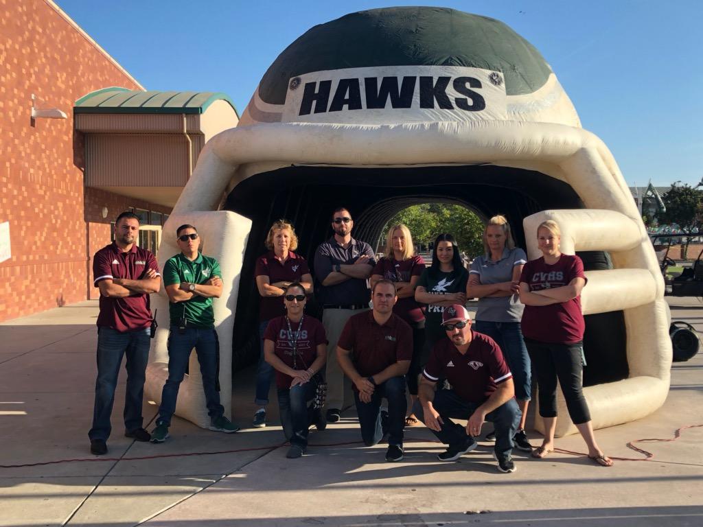 CeresUSD's tweet photo. The school spirit was strong at a Hawks rally ahead of tonight's game. Frosh-soph kicked off at 5. Time to come cheer on your #GoCVHawks or #CHSBulldogPride! ππ https://t.co/wOMKN9Wmt4