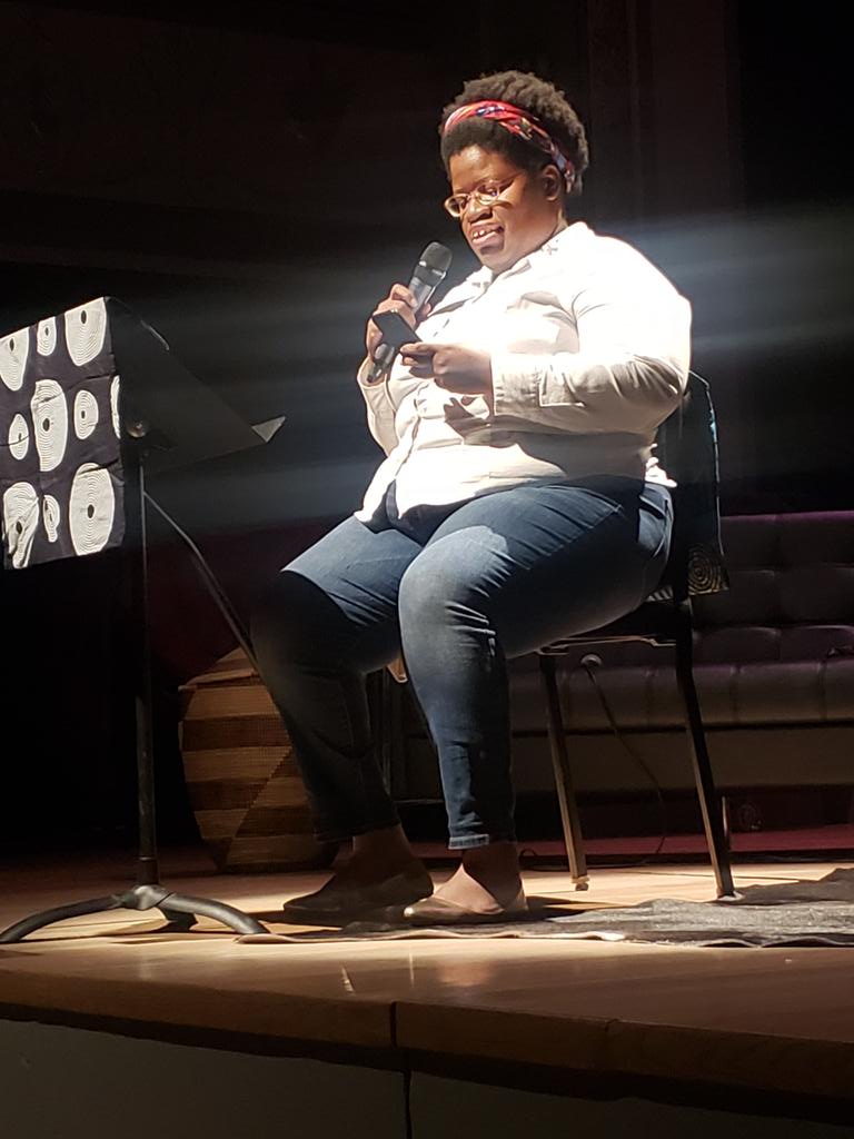 zansari8's tweet photo. "As Black folx we must suppport each other period." #DanariiGrace
@afropunk solutions sessions. https://t.co/GDXELqHosW