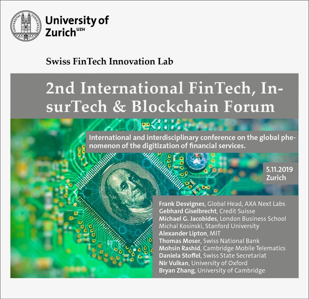 PuschmannThomas's tweet photo. Join us for the International "FinTech, InsurTech &amp; Blockchain Forum" in Zurich on Nov.5th. More details can be found here: https://t.co/oMJYrmSaBu. @nzz_konferenzen https://t.co/rxzjkdt0vl