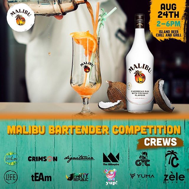 gtc_tt's tweet photo. 📢ROLL CALL: The crews will be there at the 1st Malibu Rum Young Fun Starter Bartender Competition 🥥 Get ready to experience a competition like no other with lots of prizes and giveaways to be won courtesy Massy Distribution 💯 See you guys at Island B… https://t.co/bYsosMe0Nc https://t.co/nXkk8J19sP