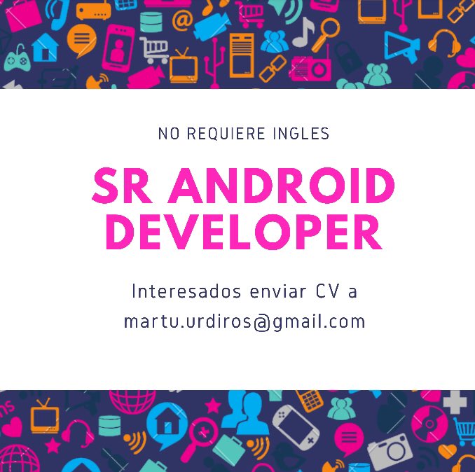 murdiros's tweet image. 📲 Busco #SrAndroidDeveloper 
🤓 NO requiere INGLÉS.
🧐 Interesados enviar CV a 
📩 martu.urdiros@gmail.com