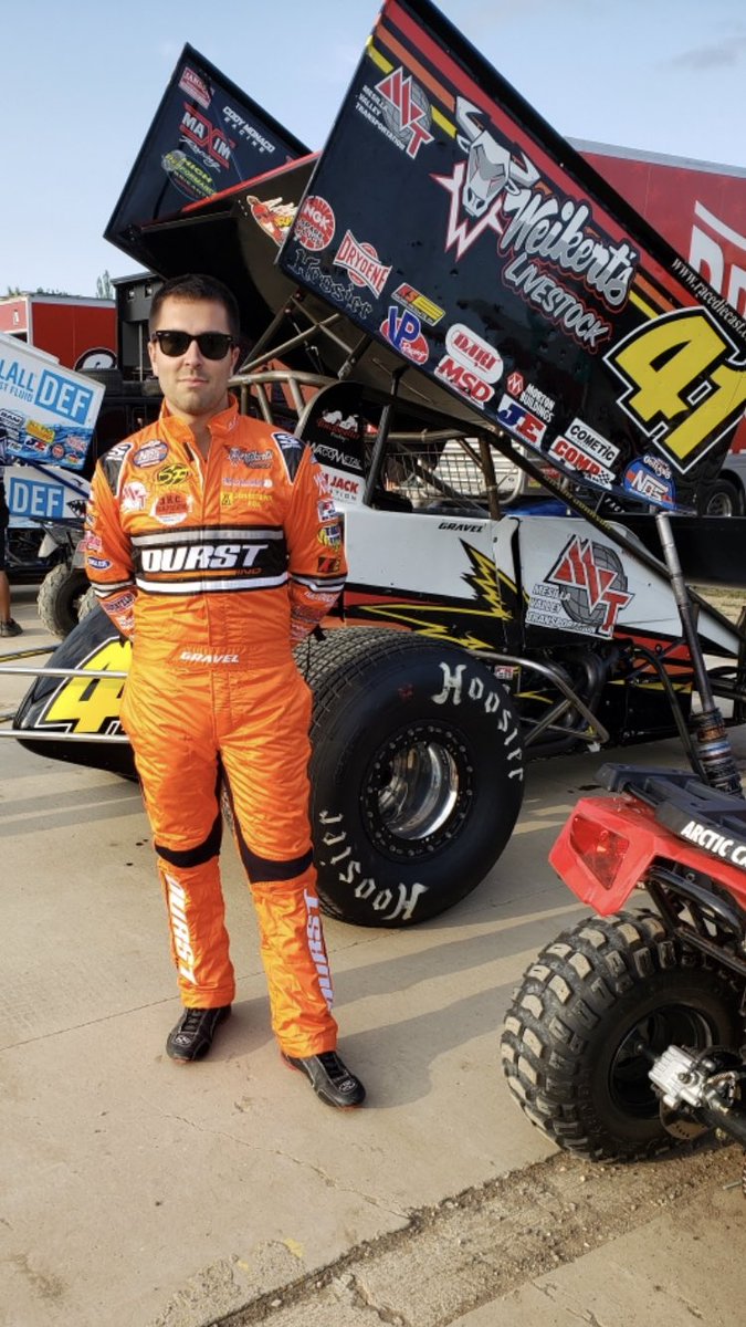Jenny_Durst's tweet photo. . @DavidGravel just sent me this pic. Pretty sure I have a new favorite @durst_inc suit!! ππ #ThatOrange @WorldofOutlaws #BlackHillsSpeedway https://t.co/90FBYjCtkq
