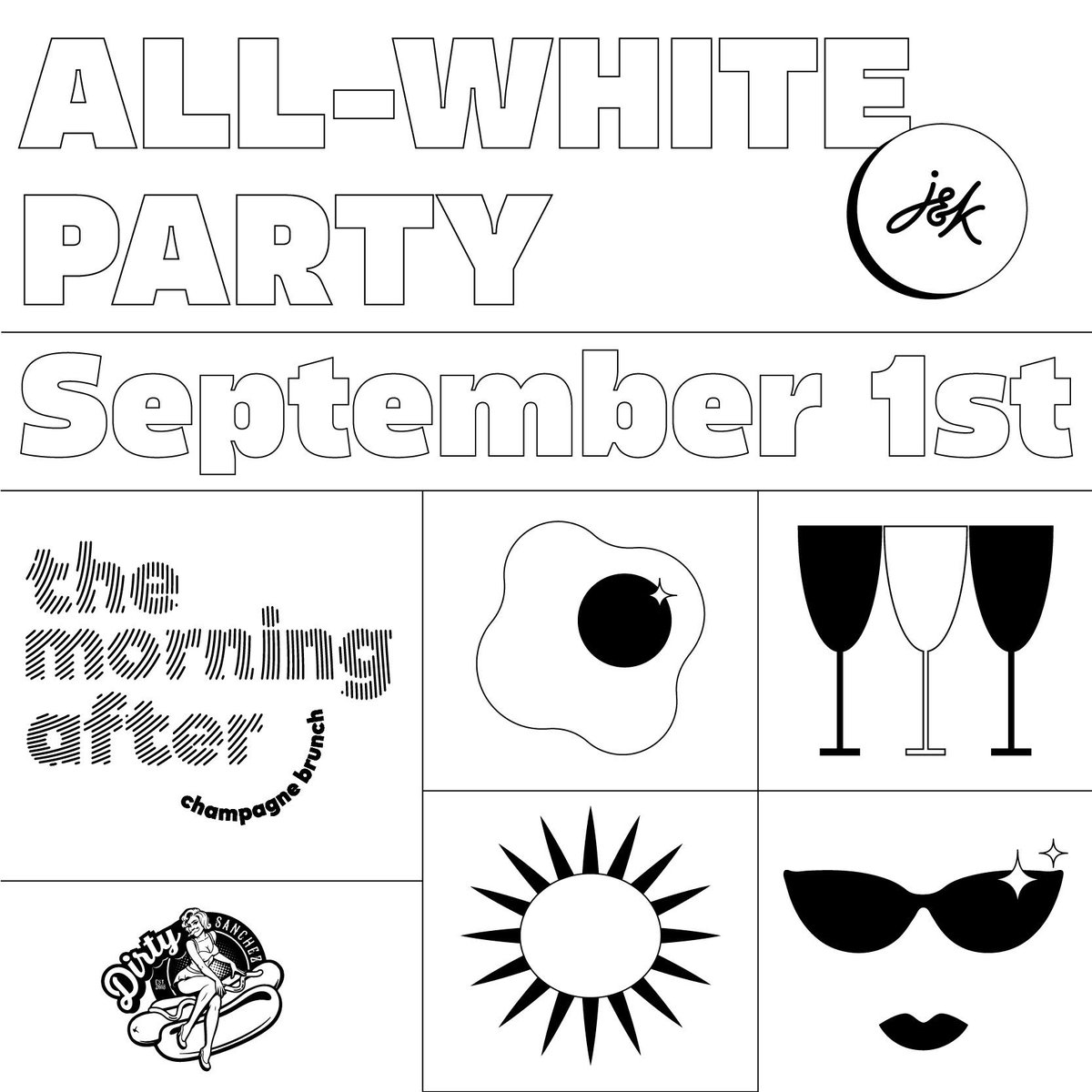 No school or work next Monday calls for a Special Edition of #TheMorningAfterBrunch on Sunday, September 1st! White attire is strongly encouraged for this All-White Party Brunch. For reservations text 915.525.6083. 🍾 #LaborDay