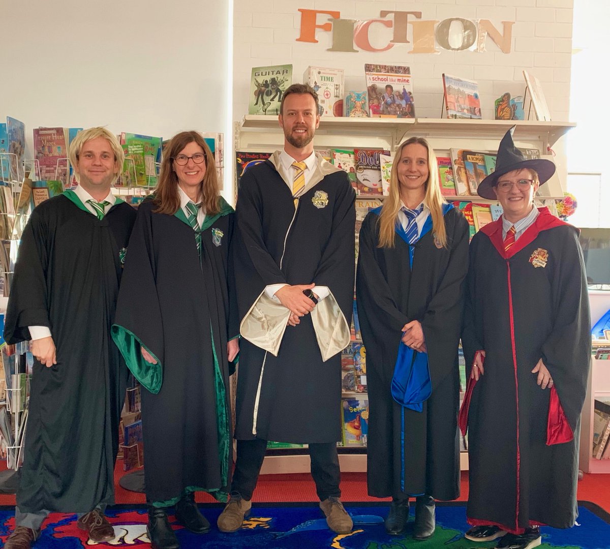 94Creed's tweet photo. Enjoying the festivities that come with Book Week yesterday with the staff and students of St Pat’s.
The play Matilda was a hit!   @StPats_Freo ! https://t.co/gYMDAJIiTT