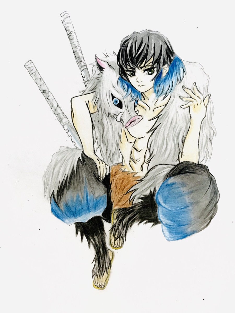 いろんなアニメキャラ描いてみた Twitterren 鬼滅の刃 Demonslayer 嘴平伊之助 はしびら いのすけ Hashibirainosuke 描いてみた Drawing Youtubeチャンネル T Co Dxx6bmxfc3